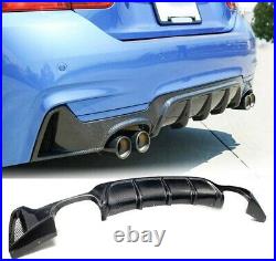 For Bmw F32 F33 M Sport Rear Bumper Diffuser Dual Tip Exhaust Carbon Fibre Color