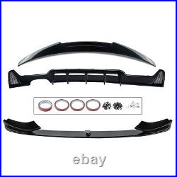 For Bmw F33 M Sport Body Kit Front Splitter Rear Diffuser Spoiler Gloss Black Uk