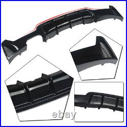 For Bmw F33 M Sport Body Kit Front Splitter Rear Diffuser Spoiler Gloss Black Uk