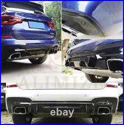 For Bmw X3 G01 2017 M Sport Performance Competition Rear Bumper Diffuser Black