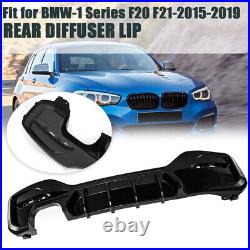 Gloss Black Car Rear Diffuser Bumper Lip For BMW F20 F21 M Sport 2015-2019 LCI