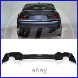 Gloss Black Dual Exit M Sport Style Rear Diffuser For Bmw 3 Series G20 G21 18-22