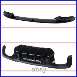 Gloss Black For BMW 5er M Sport F10 F11 Body Kits Front Splitter & Rear Diffuser