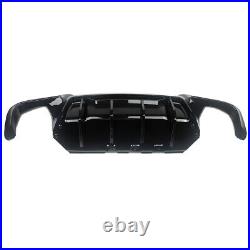 Gloss Black For BMW F10 M Sport 2011-2016 M5 Style Rear Bumper Quad Diffuser Lip