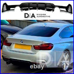 Gloss Black Rear Bumper Diffuser Bmw 4 Series F32 F33 F36 M Sport Performance Uk