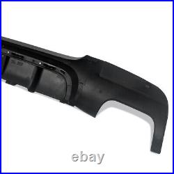 Gloss Black Rear Bumper Diffuser Twin Pipe F1 Style For BMW E90 E91 330d M Sport