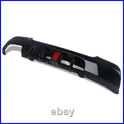 Gloss Black Rear Bunper Diffuser For BMW 3 Series E92 E93 M Sport 2007-13 With LED