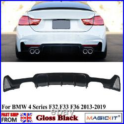 Gloss Black Rear Diffuser For Bmw M Sport Performance 4 Series F32 F33 F36 13-19