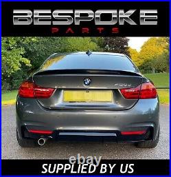 Gloss Black Rear Diffuser + Front Splitter For Bmw 4 Series M Sport F32 F33 Abs