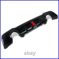 Gloss Black Rear Diffuser With LED For BMW 3 Series E92 E93 335i M Sport 2006-2014