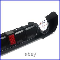 Gloss Black Rear Diffuser With LED For BMW 3 Series E92 E93 335i M Sport 2006-2014