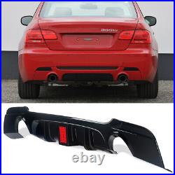 Gloss Black Rear Diffuser With LED For BMW 3 Series E92 E93 335i M Sport 2006-2014