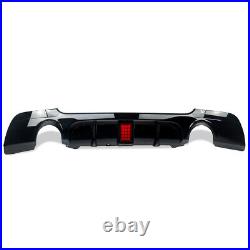 Gloss Black Rear Diffuser With LED For BMW 3 Series E92 E93 335i M Sport 2006-2014