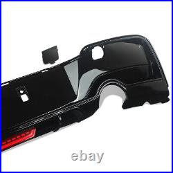 Gloss Black Rear Diffuser With LED For BMW F20 F21 M135i M Sport 2011-15 Pre-LCI