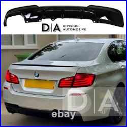 Gloss Black Twin Rear Diffuser Spoiler Splitter For Bmw 5 Series F10 F11 M Sport