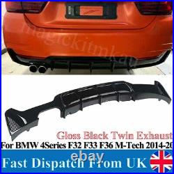 Glossy Black Rear Diffuser For Bmw 4series F32 F33 F36 Performance M Sport 2014+