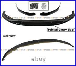 Glossy Blk Front Splitter Kit For 17-2020 BMW G30 530i 540i M550i M Sport Bumper
