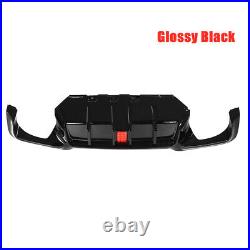 Glossy For Bmw F10 F11 5 Series Rear Diffuser Bumper Valance With Led M-sport