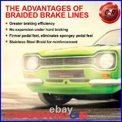 Goodridge Steel Carbo Hoses For BMW 316i 1.9 Comp Sport ABS 99-01 SBW0201-6C-CB
