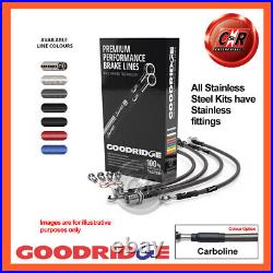 Goodridge Stl Carbo Hoses For BMW 3 Series E92 330i M Sport 07on SBW0260-6C-CB