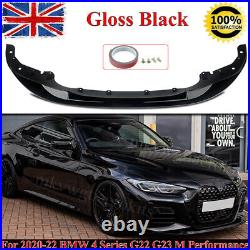 M Performance Front Splitter For 2020+ BMW 4 Series G22 G23 M Sport Gloss Black