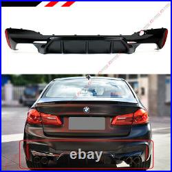 M5 Style Glossy Black Rear Diffuser For 17-19 BMW G30 5 Series With M Sport Bumper