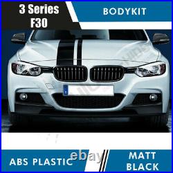 MATT BLACK BODY KIT for BMW 3 SERIES F30 SPLITTER DIFFUSER SIDE SKIRTS