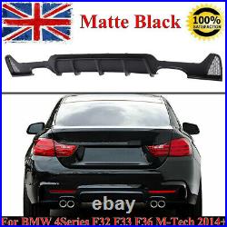 Matte Black Rear Diffuser Quad Exhaust For BMW 4er F32 F33 F36 M Sport 428i 430i