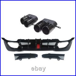 REAR DIFFUSER With LIGTH & TAILLPIPE FOR BMW G20 G21 M SPORT GLOSS BLACK 2018-2021