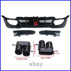 REAR DIFFUSER With LIGTH & TAILLPIPE FOR BMW G20 G21 M SPORT GLOSS BLACK 2018-2021