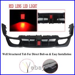 REAR DIFFUSER With LIGTH & TAILLPIPE FOR BMW G20 G21 M SPORT GLOSS BLACK 2018-2021