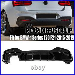 Rear Bumper Diffuser Gloss Black For 2015-2019 BMW 1 Series F20 F21 M Sport UK Q