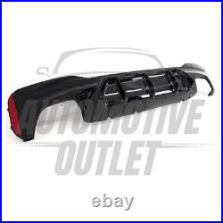 Rear Bumper Diffuser Gloss Black For Bmw 5 Series G30 G31 M5 Sport Style 2017+