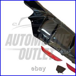 Rear Bumper Diffuser Gloss Black For Bmw 5 Series G30 G31 M5 Sport Style 2017+