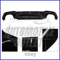 Rear Bumper Diffuser Gloss Black For Bmw 5 Series G30 G31 M5 Sport Style 2017+