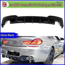 Rear Bumper Diffuser Lip Spoiler For Bmw F06 F12 F13 M-sport Gloss Blk 2012-2018