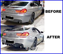 Rear Bumper Diffuser Lip Spoiler For Bmw F06 F12 F13 M-sport Gloss Blk 2012-2018