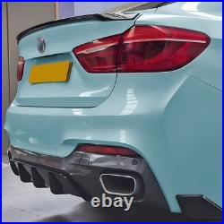 Rear Bumper Diffuser Lip WithSide Winglets For BMW X6 F16 M Sport 14-19 Gloss Blk Rear Bumper Diffuser Lip WithSide Winglets For BMW X6 F16 M Sport 14-19 Gloss Blk