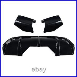 Rear Bumper Diffuser Lip WithSide Winglets For BMW X6 F16 M Sport 14-19 Gloss Blk Rear Bumper Diffuser Lip WithSide Winglets For BMW X6 F16 M Sport 14-19 Gloss Blk