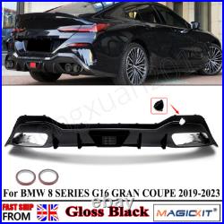 Rear Bumper Diffuser Lip for BMW 8 Series G16 M850i M-Sport 4D 18-23 Gloss Black