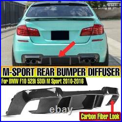 Rear Bumper Diffuser Spoiler Carbon Fiber For BMW F10 Sedan M Sport M5 2010-16
