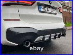Rear Bumper diffuser For M Sport BMW X1 F48 LCI Performance fins with ribs