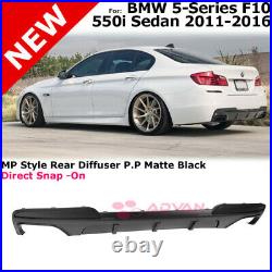 Rear Diffuser For BMW 550i 11-16 Sedan With M Sport Bumper F10 Sedan Matte Black