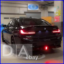 Rear Diffuser Gloss Black With Led Light For Bmw 3 Series G20 G21 M Sport 2018+