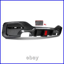 Rear Diffuser Lip with LED Light For BMW 1 Series F20 F21 M Sport Carbon ABS 15-19