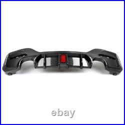 Rear Diffuser Lip with LED Light For BMW 1 Series F20 F21 M Sport Carbon ABS 15-19