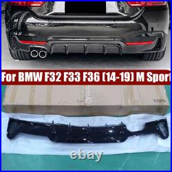 Rear Diffuser Splitter M Sport Gloss Black For BMW 4 Series F32 F33 F36 2014-19