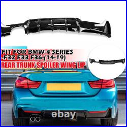 Rear Diffuser Splitter M Sport Gloss Black For BMW 4 Series F32 F33 F36 2014-19