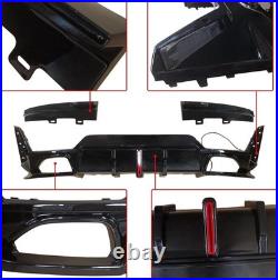 Rear Diffuser With F1 Led Light For Bmw 3 Series G20 G21 M Sport LCI Gloss Black