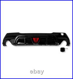 Rear Diffuser With Led Dual Exhausts Gloss Black For Bmw 1 Series F40 M-sport